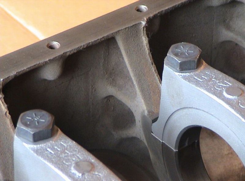 Ford FE C6ME-A Hauptlagerdeckel und Gussdetails
